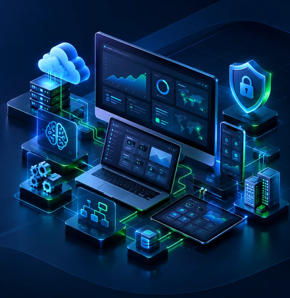 Cybersecurity firewall, cloud protection and secure enterprise network infrastructure